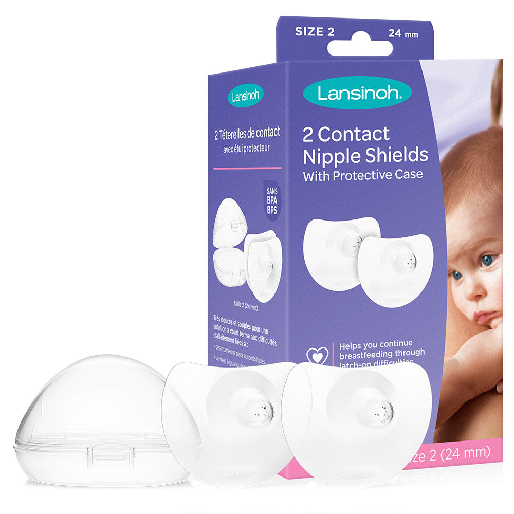 Lansinoh Contact Nipple Shields For Breastfeeding, 2 Nipple